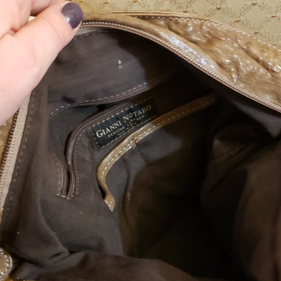 Gray Leather Hobo Style Bag - Picture 6 of 6